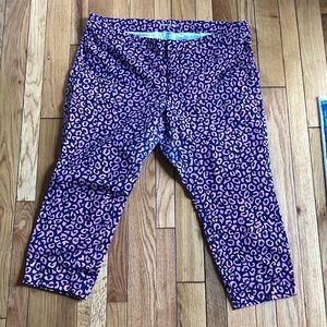 Pink and blue animal print pants size 22 plus women slim wear dress pant